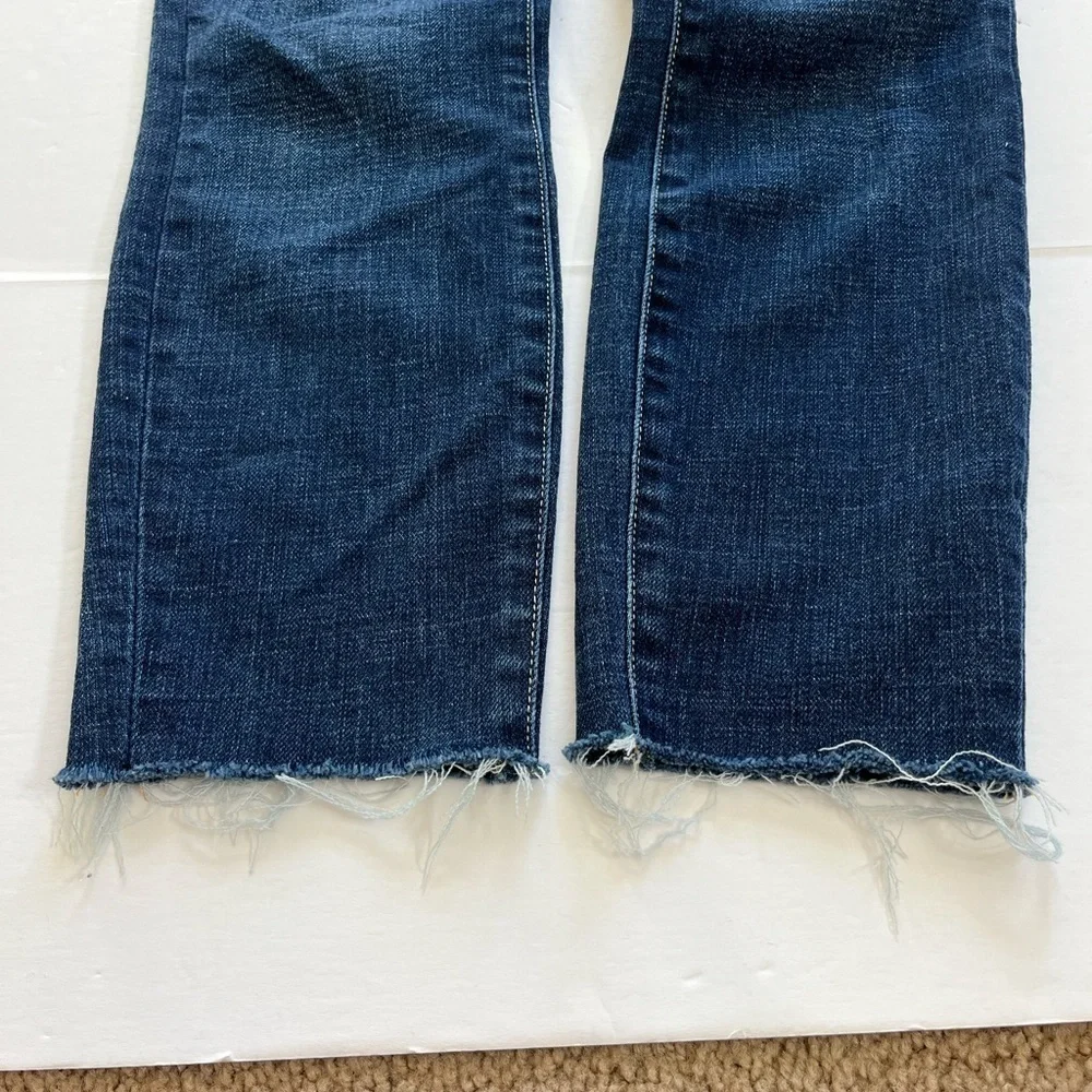 L’agence Women Margot High Rise Skinny Jeans Fray Ankle Hem Blue Size 25